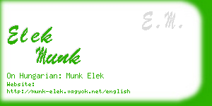 elek munk business card